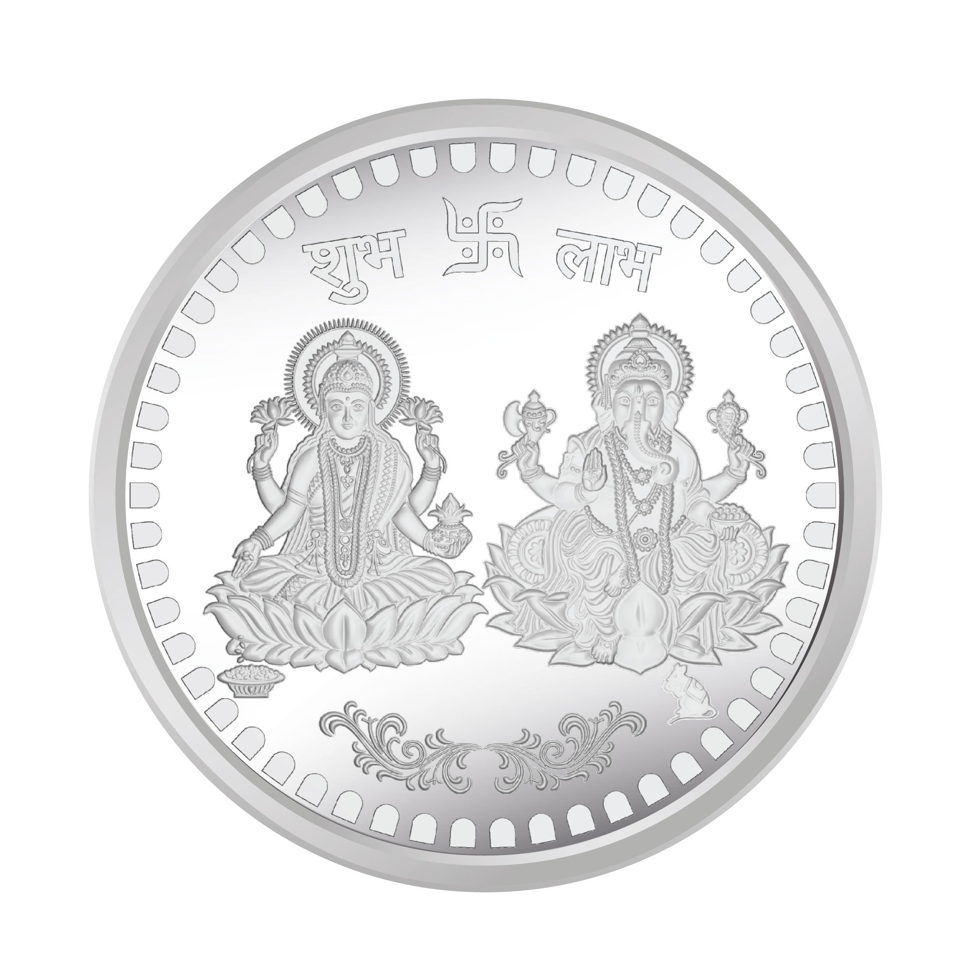 BIS Hallmarked Laxmi Ganesh 10 Gram Silver Coin 999 Dhanteras & Diwali Silver Coin