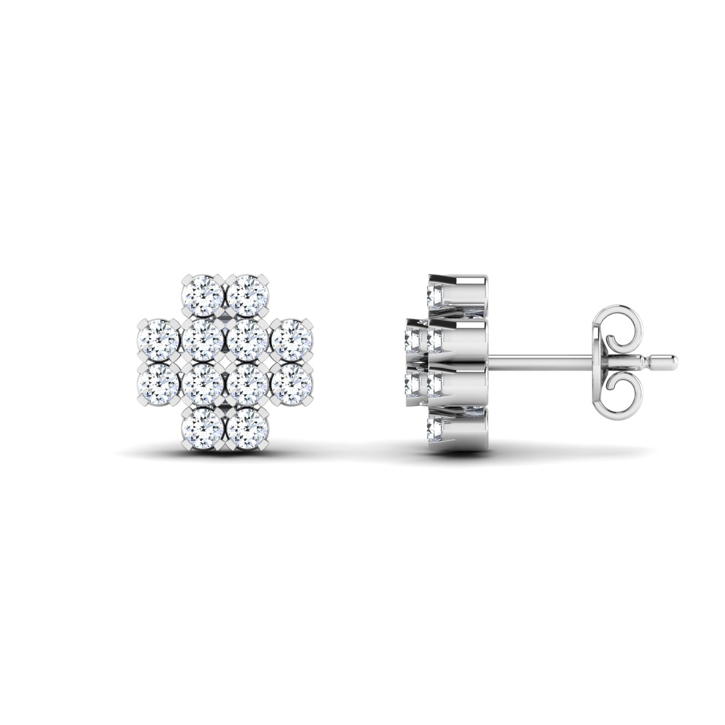 Lords Jewels Silver Floret Earring Crafted in 92.5 SIlver