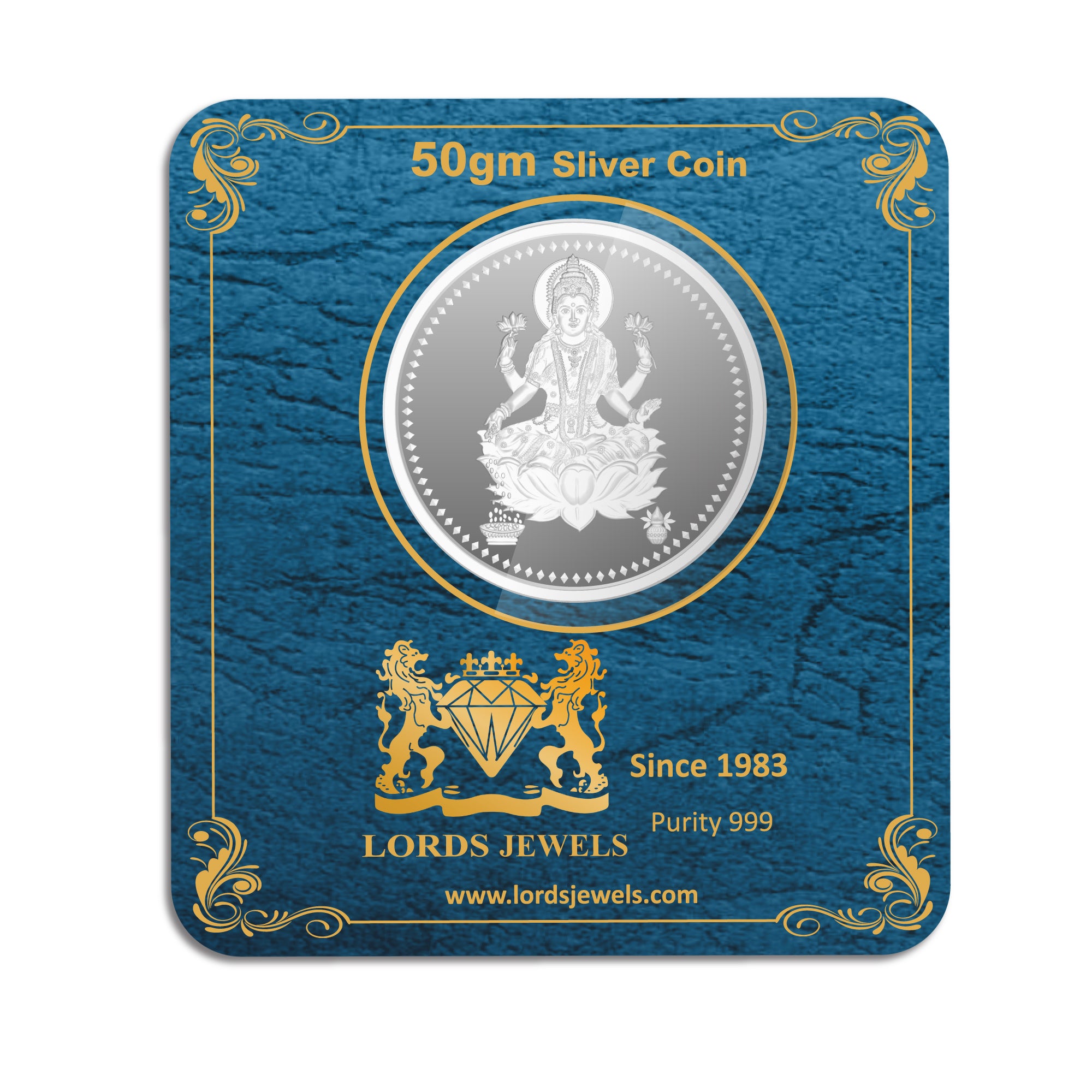 Laxmi Ji Silver Coin 50 GM lordsjewels