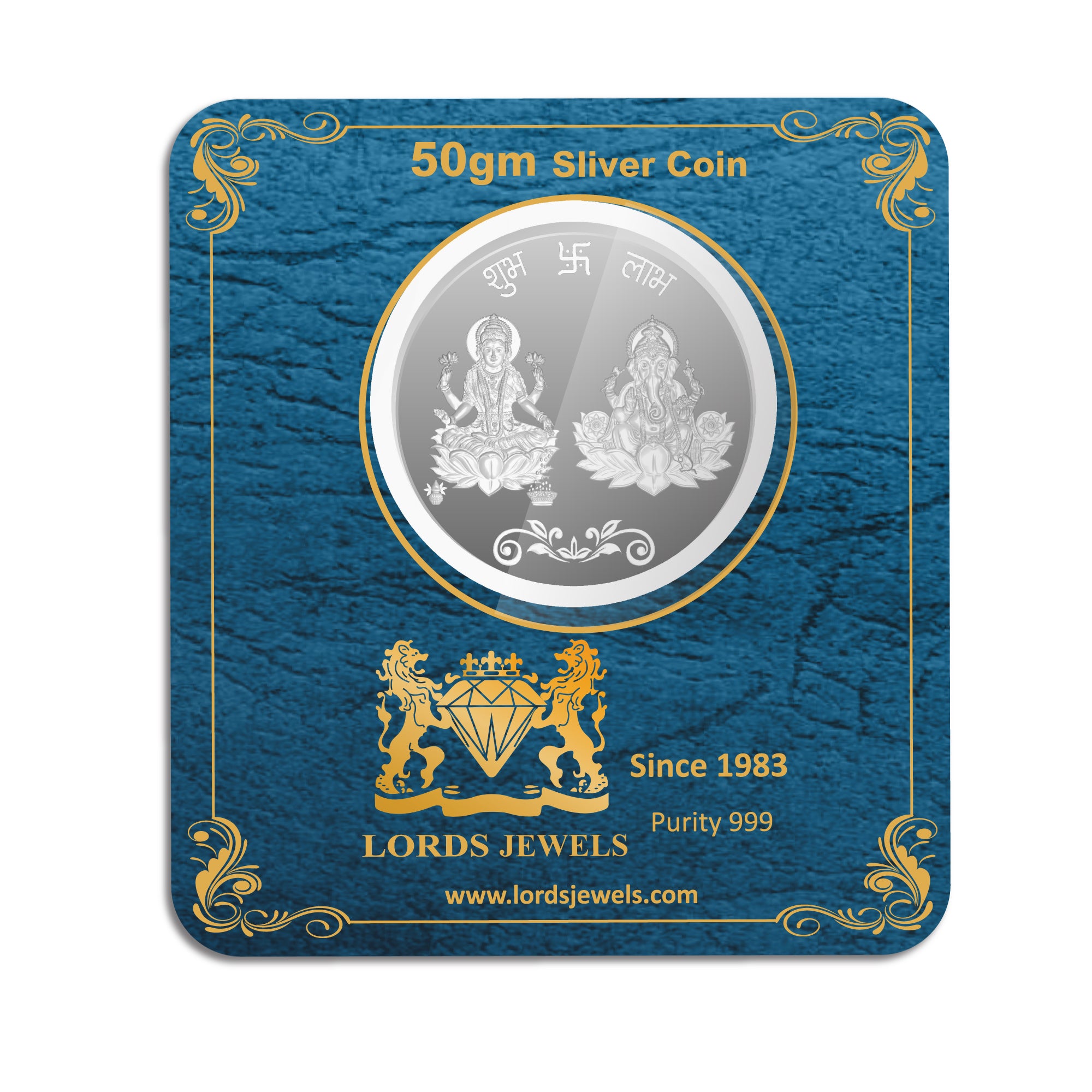 Laxmi Ganesh Ji Silver Coins 50 GM lordsjewels