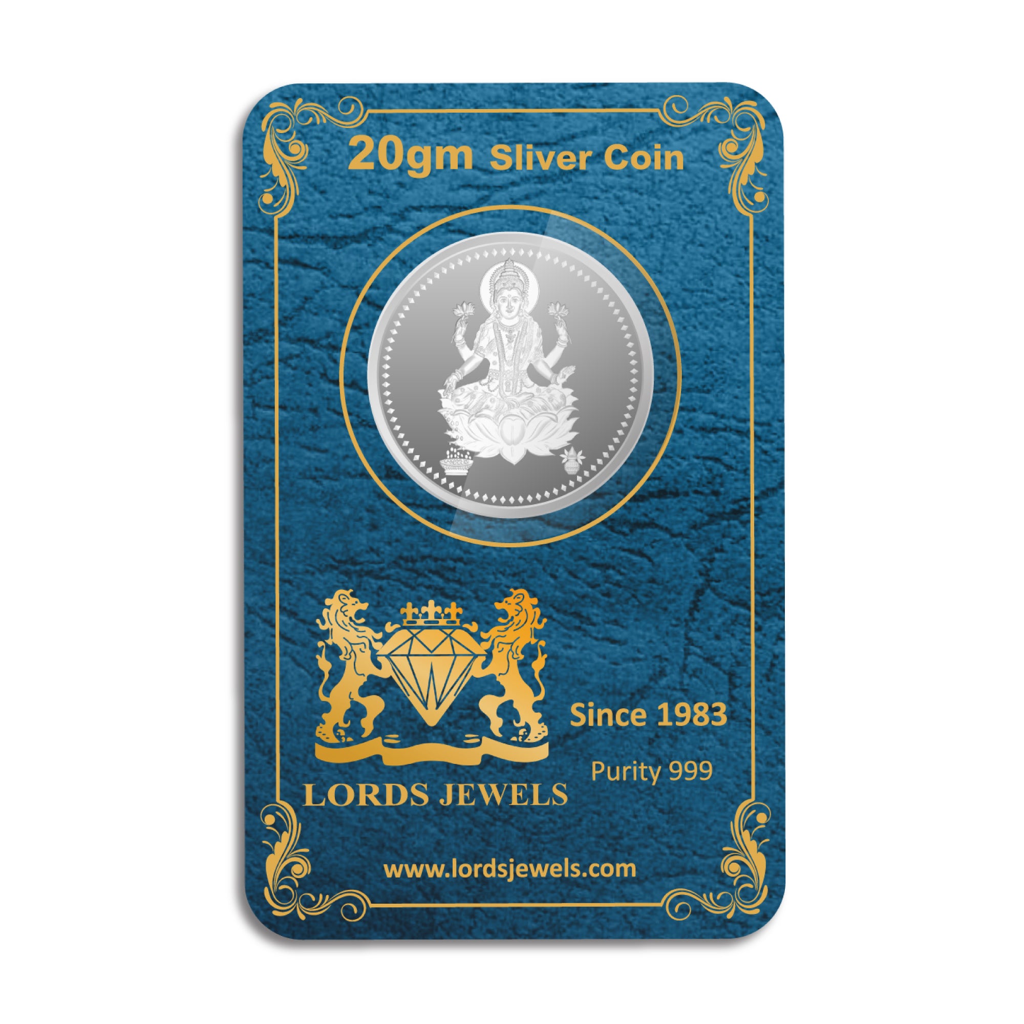 Laxmi Ji Silver Coin 20 GM lordsjewels