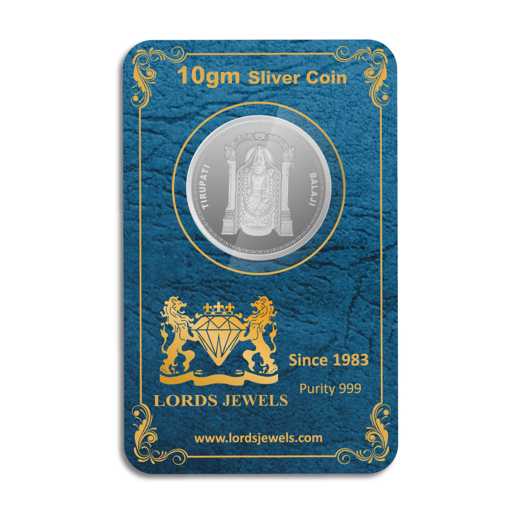 Tirupati Balaji Silver Coins 10 GM lordsjewels