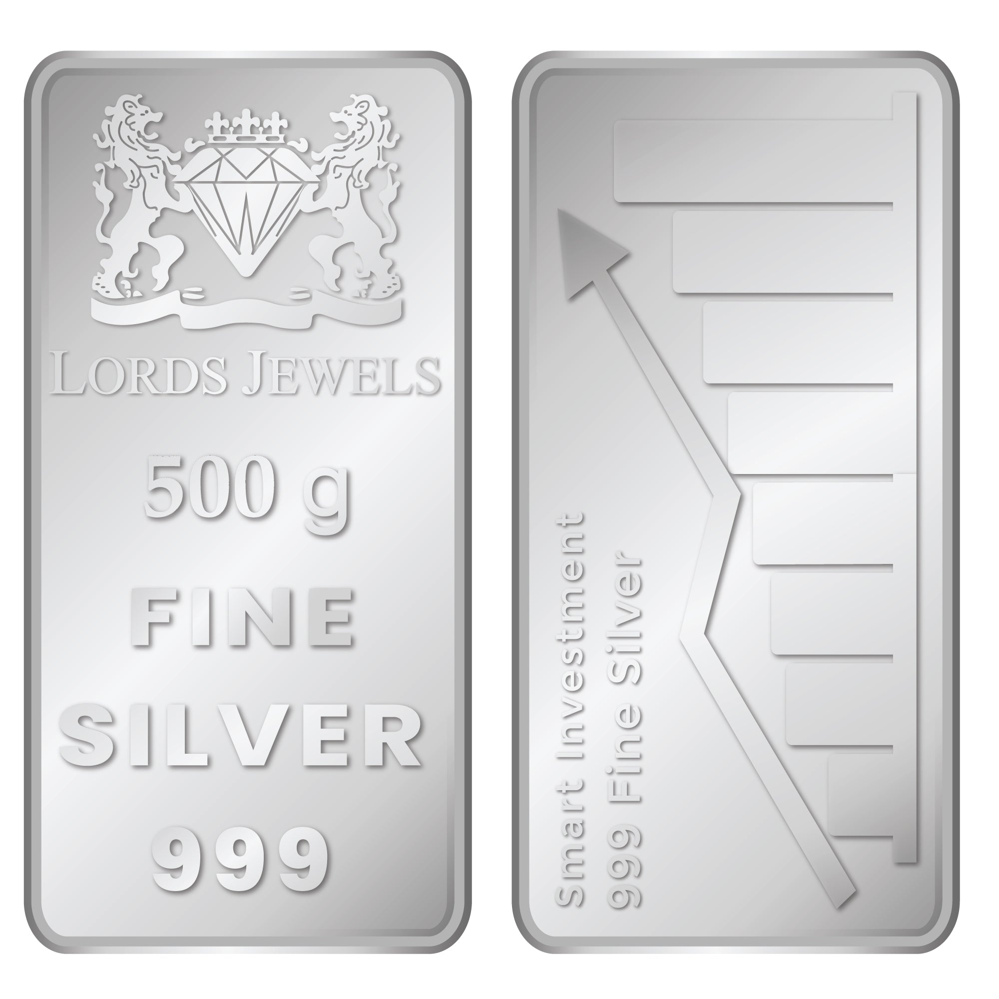 500 Grams 999 Purity Silver Bar lordsjewels