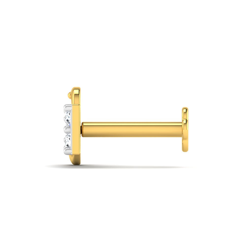 Golden Duck Diamond Nose Pin lordsjewels