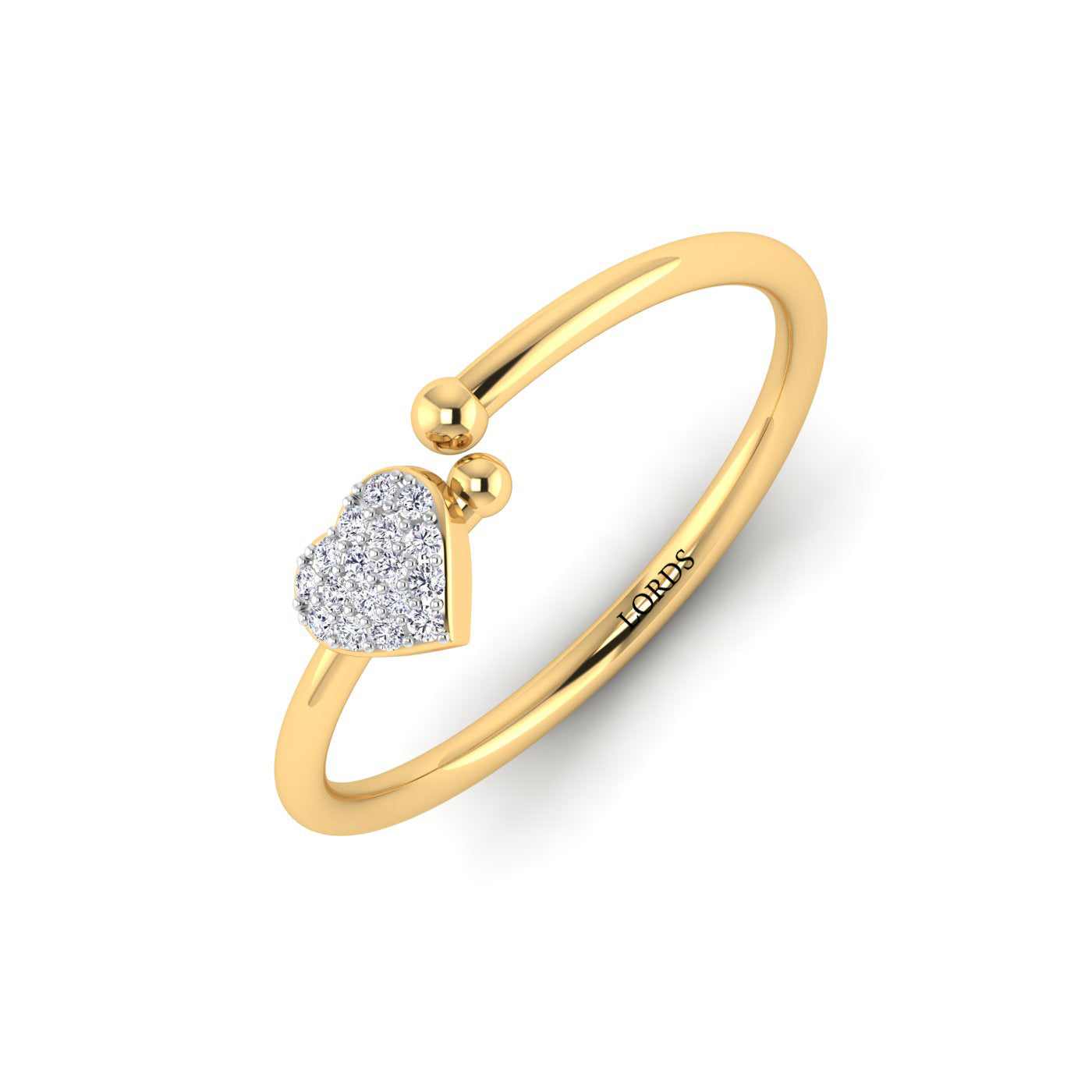 Single Heart Diamond Ring lordsjewels