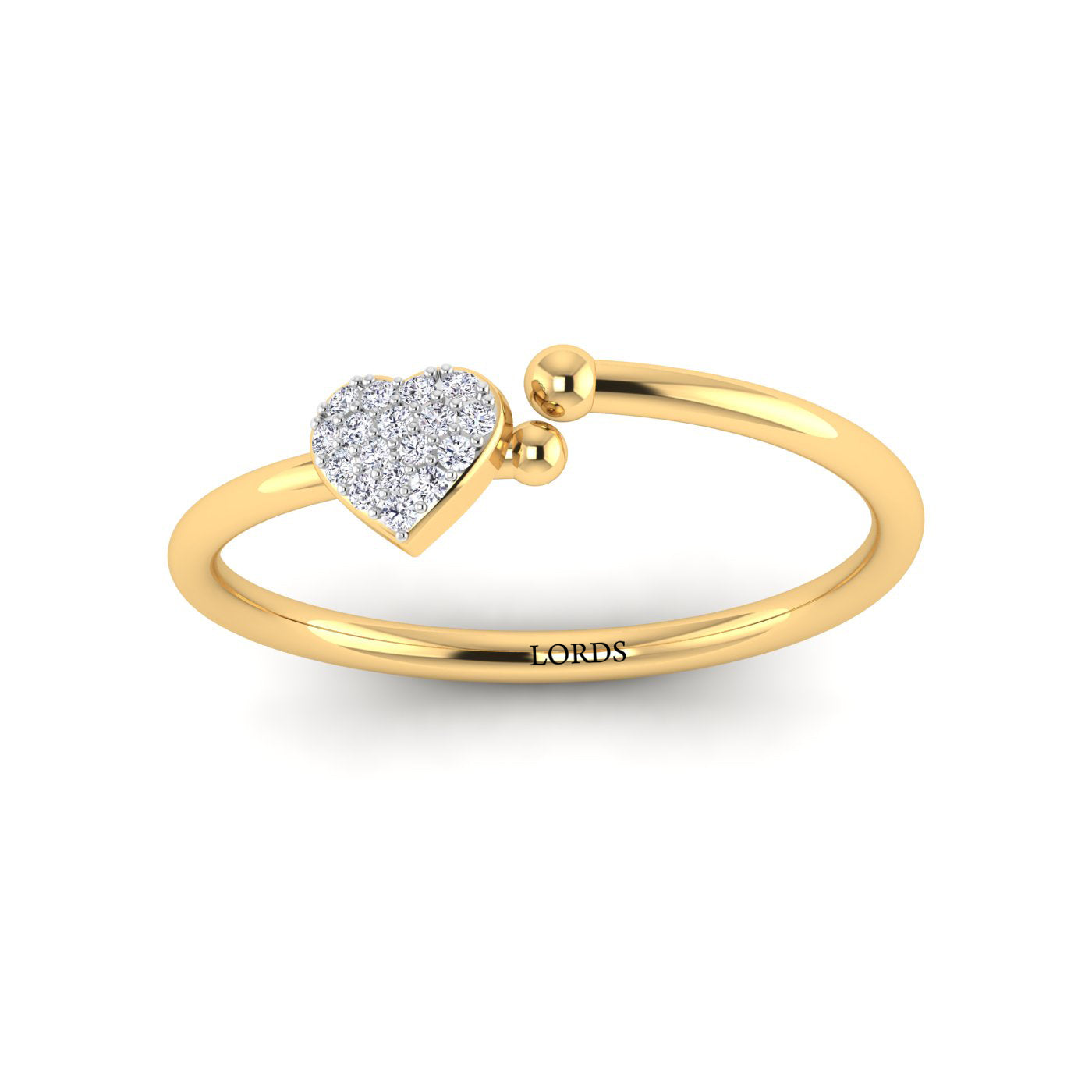 Single Heart Diamond Ring lordsjewels