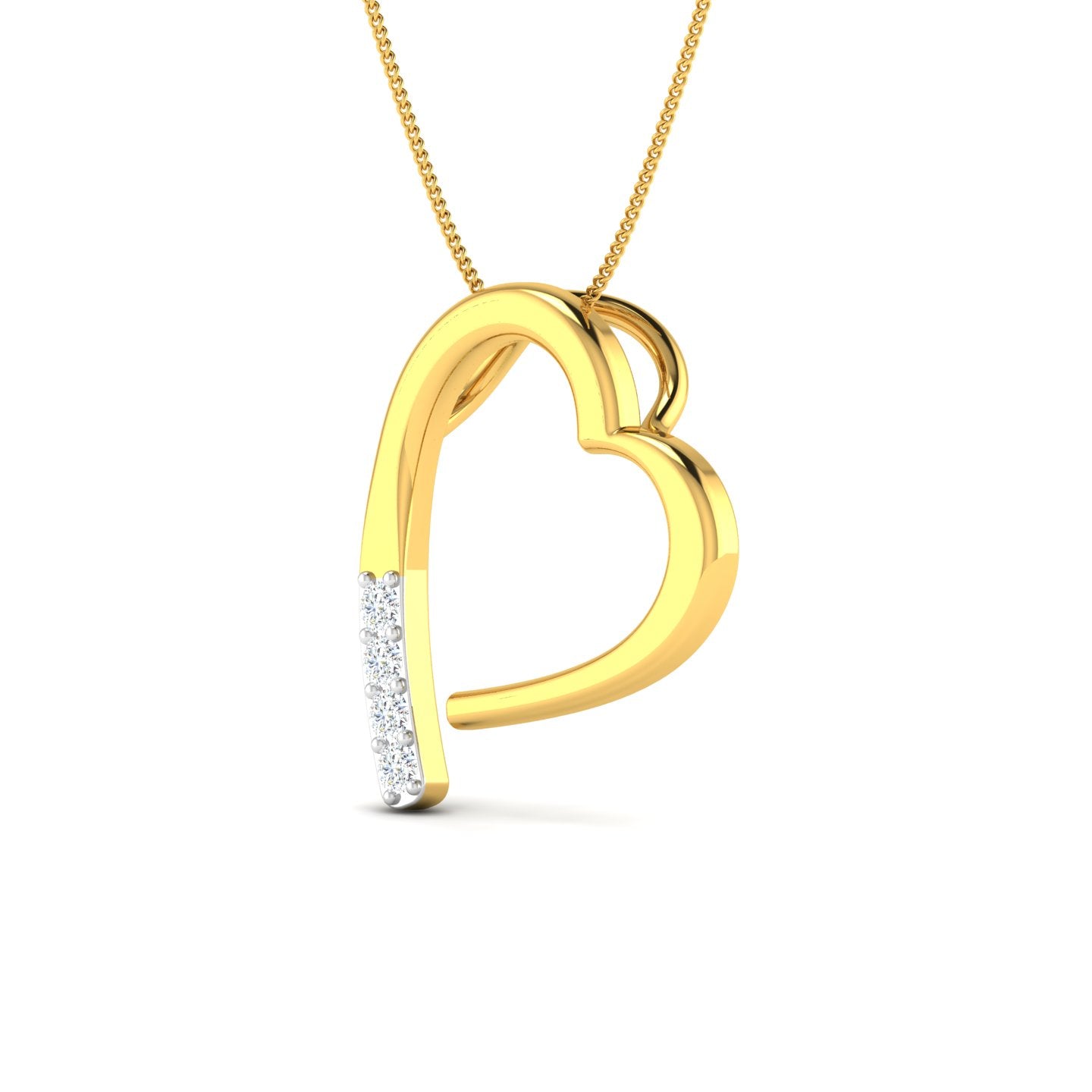 Open Heart Diamond Pendant lordsjewels