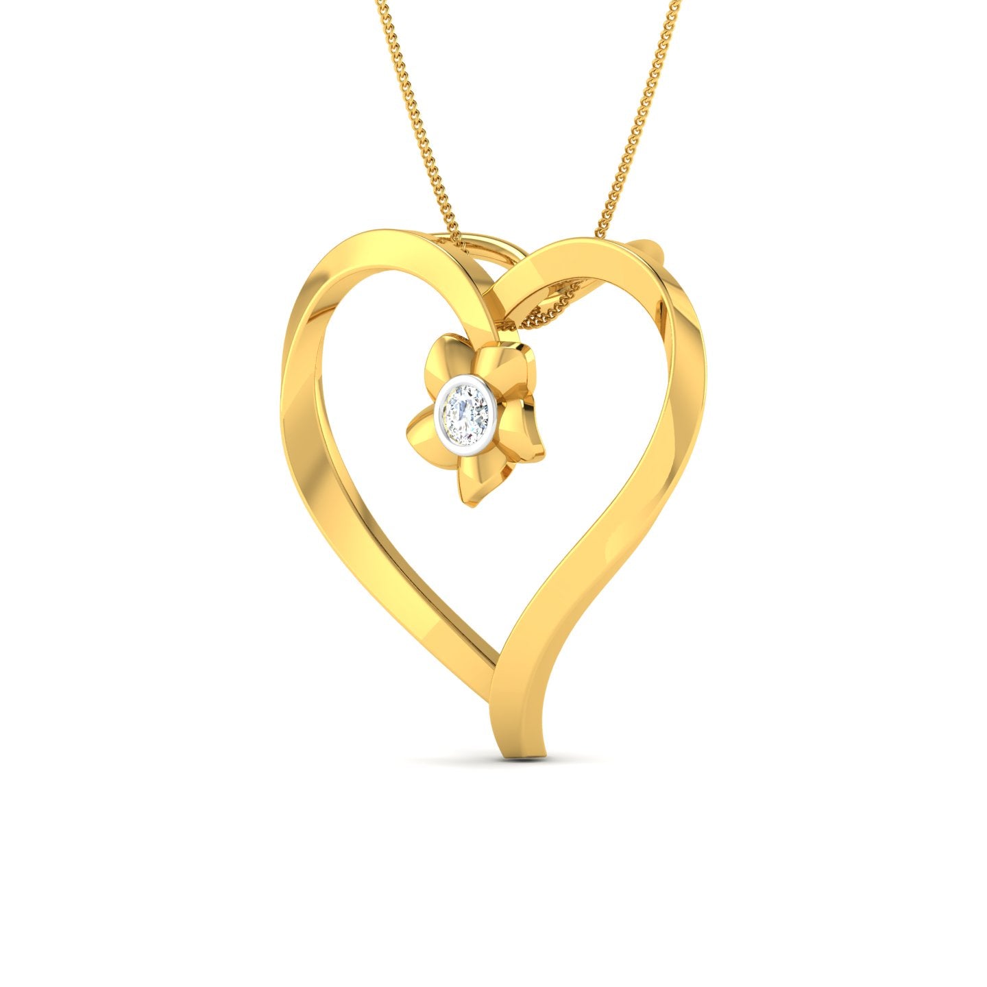 Flora Heart Diamond Pendant lordsjewels