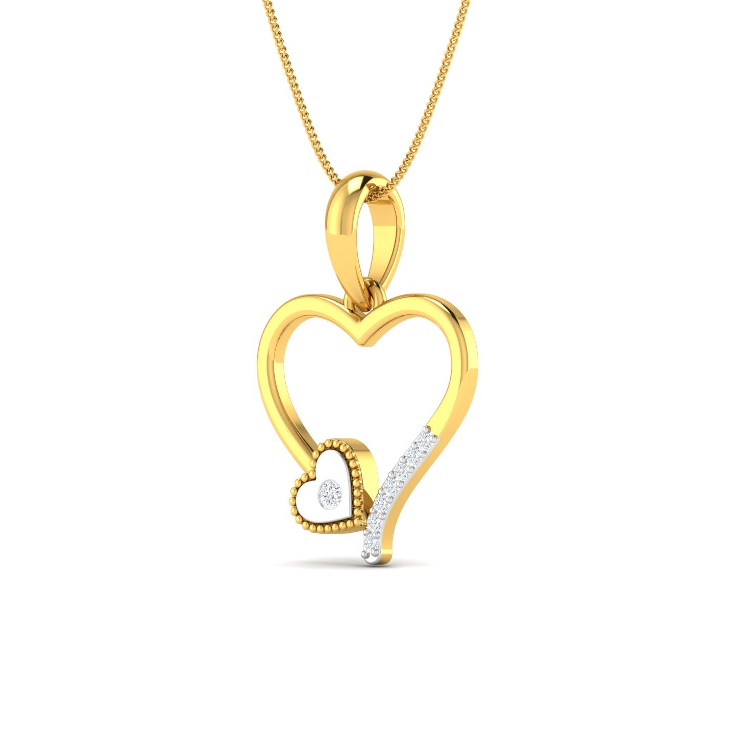 Heart of Heart Diamond Pendant lordsjewels