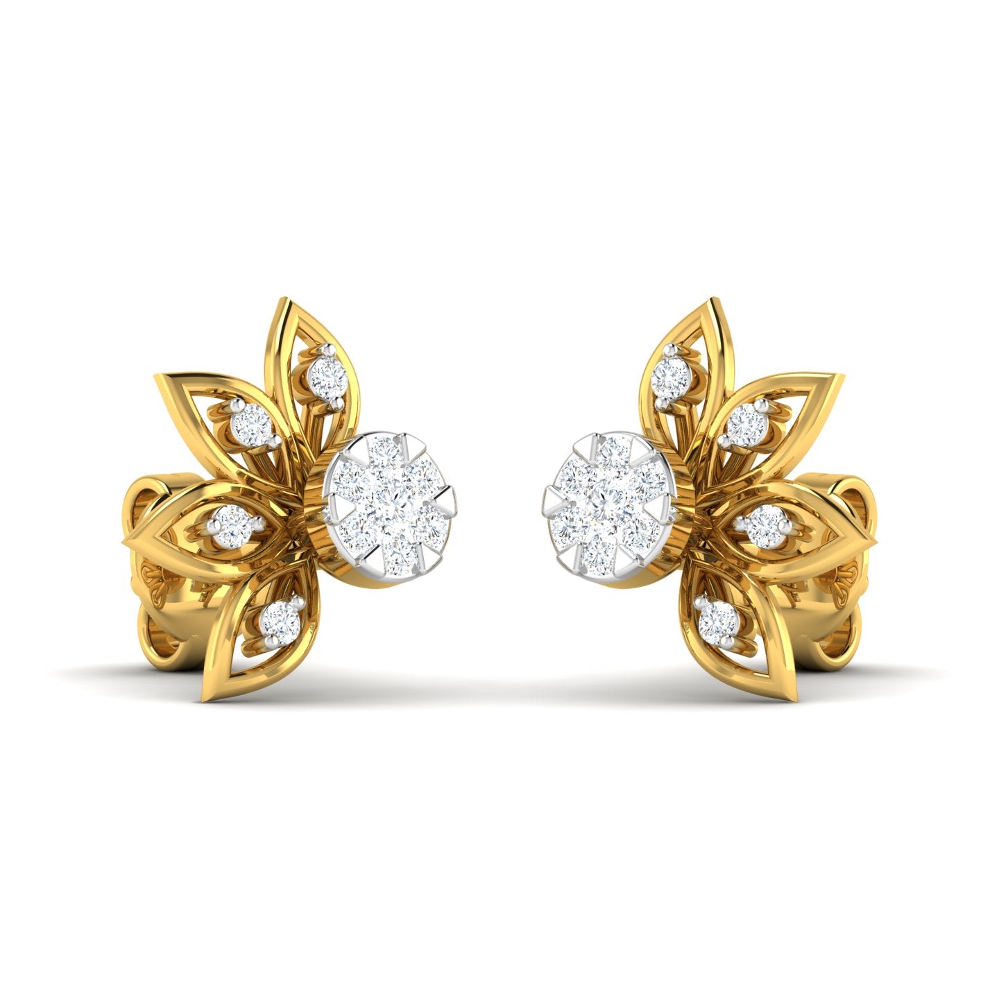 Halved Floret Diamond Earring lordsjewels